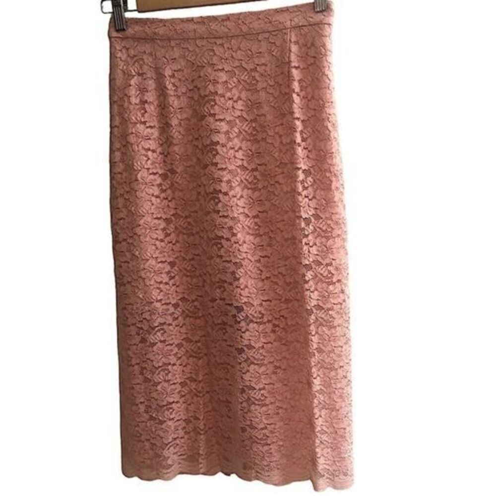Aritzia Babaton Lace Overlay Slip Midi‎ Skirt - Picture 2 of 7